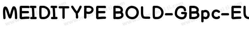 MEIDITYPE BOLD-GBpc-EUC-H字体转换